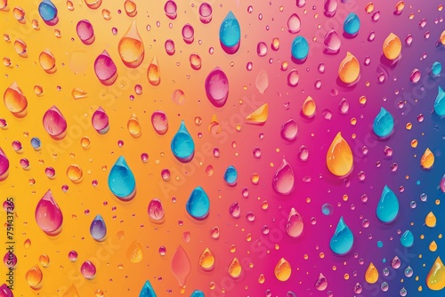 A Y2K-style background adorned with an array of mesmerizing digital raindrops