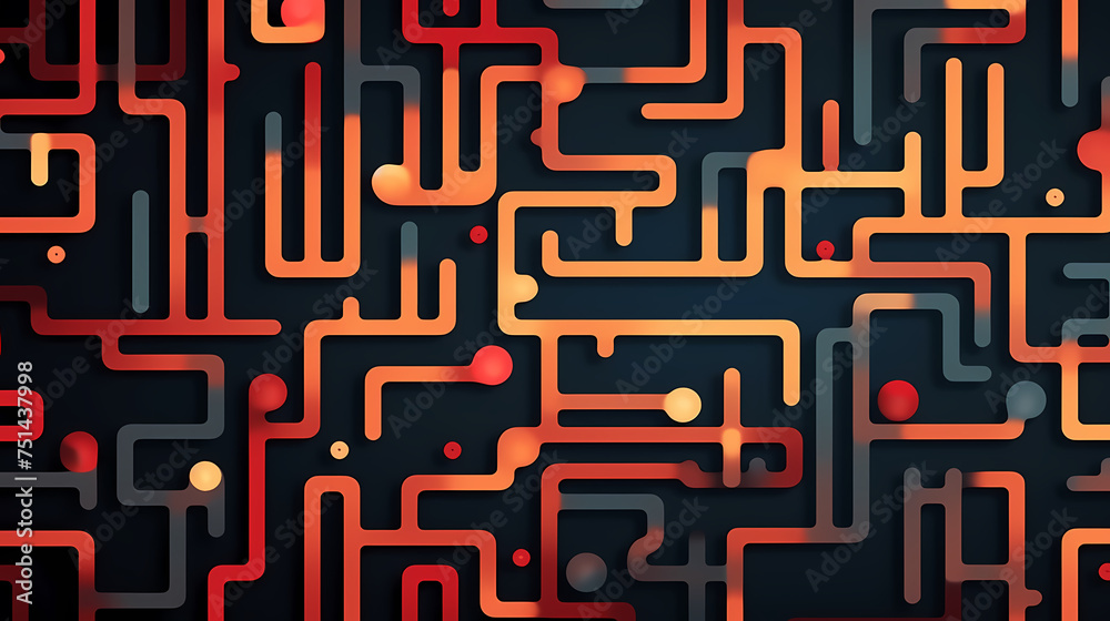 Seamless geometric maze pattern