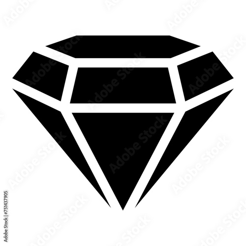 Diamond icons isolated on white background