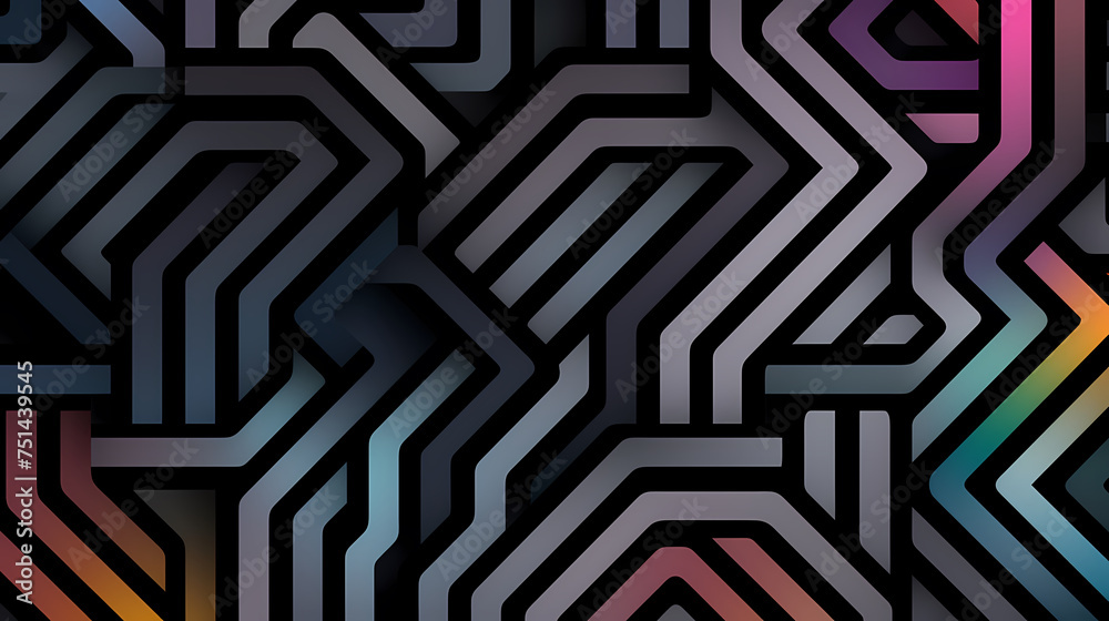 Seamless geometric maze pattern