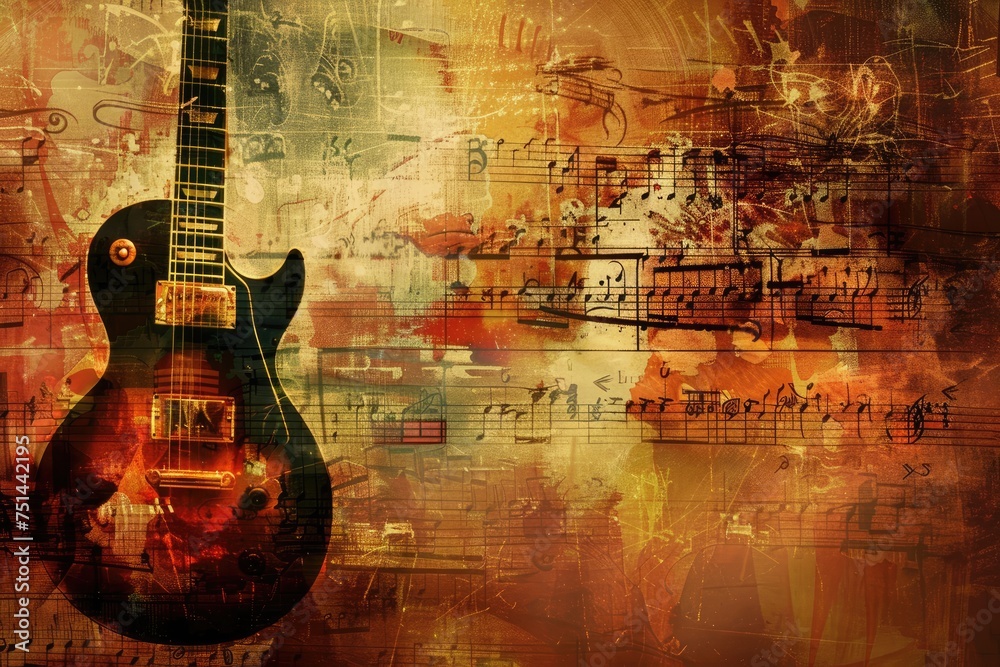 Fototapeta music grunge