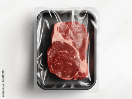 Raw Meat in Plastic Container
