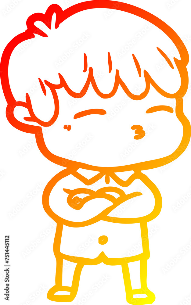 warm gradient line drawing cartoon curious boy warm gradient line drawing cartoon curious boy