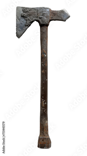 Old Hammer With Long Handle, Transparent Background, Cut Out