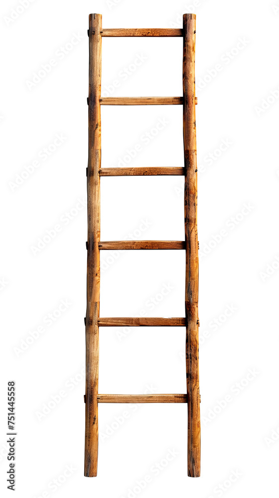 Wooden Ladder , Transparent Background, Cut Out Wooden Ladder , Transparent Background, Cut Out
