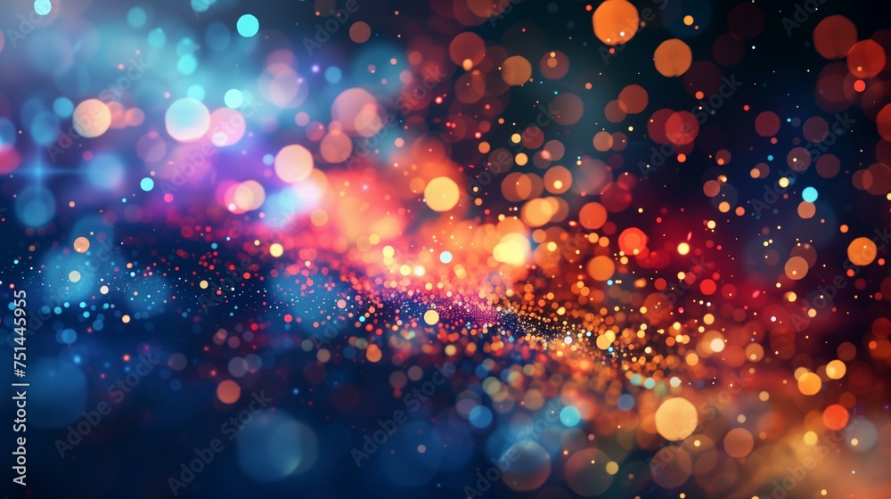 Abstract Sparkling Colorful Light Bokeh Background