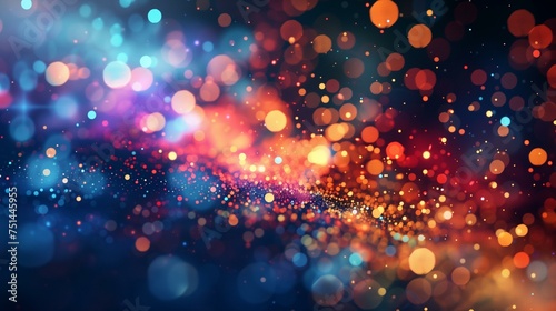 Abstract Sparkling Colorful Light Bokeh Background