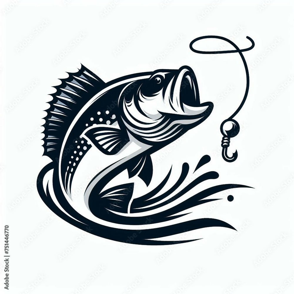 Big bass fish logo Big bass fish logo