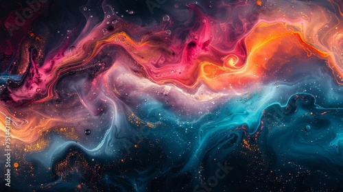 Vibrant Swirling Abstract Painting