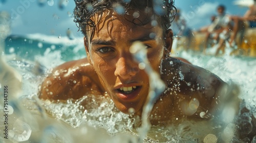 Person Swimming in Water