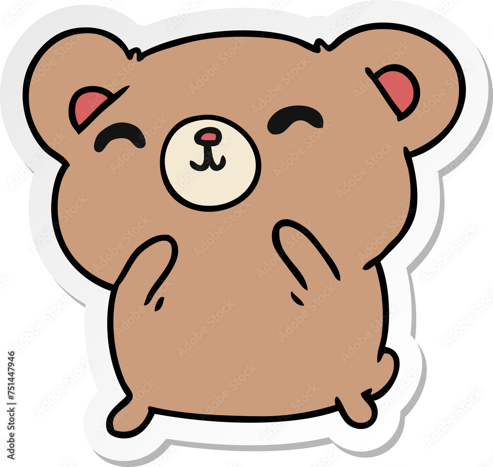 sticker cartoon kawaii cute happy hamster