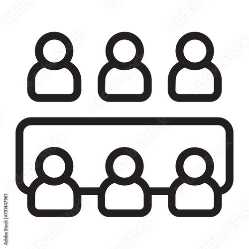 meeting line icon