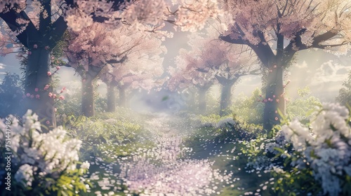 Cherry Tree Blossom in Spring