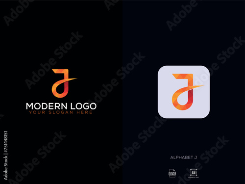 Alphabet J Modern Letter logo (ID: 751448151)