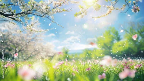 Cherry Tree Blossom in Spring