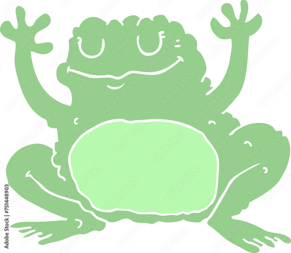 flat color style cartoon frog flat color style cartoon frog