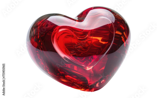 Heart of Glass in Crimson isolated on transparent Background