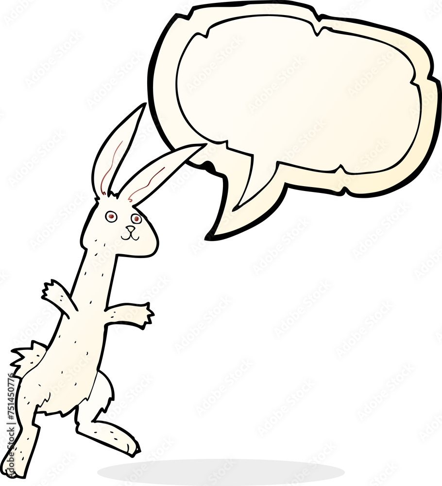 cartoon rabbit with speech bubble cartoon rabbit with speech bubble