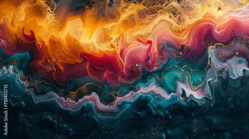 Vibrant Swirling Abstract Painting