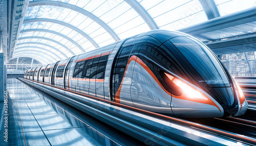 The future of transportation is here The Hyperloop is a new type of train that uses magnetic levitation to travel at speeds of over 600 miles per hour photo