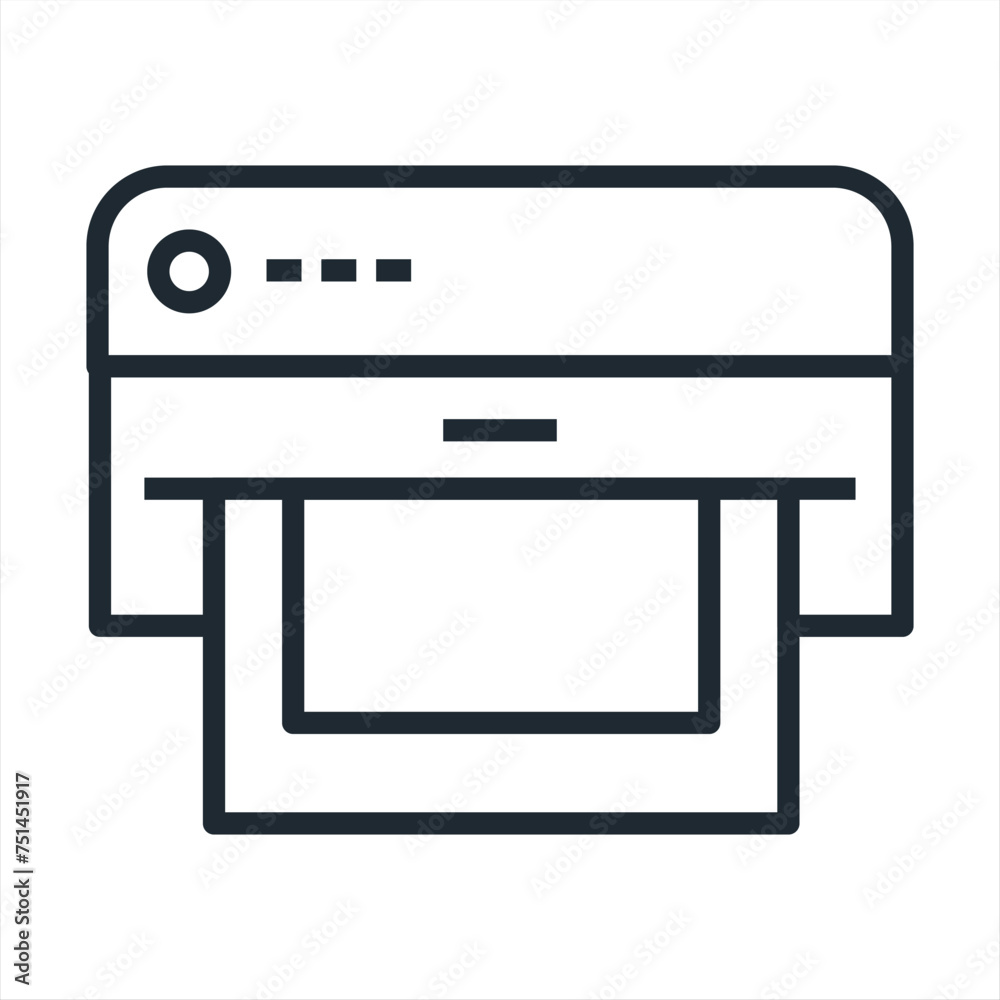 printer line icon, outline and solid vector logo, linear pictogram isolated on white, pixel perfect illustration printer line icon, outline and solid vector logo, linear pictogram isolated on white, pixel perfect illustration