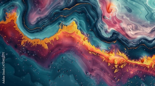 Vibrant Swirling Abstract Painting