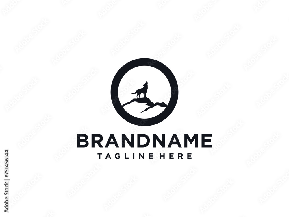 Simple Wolf logo design illustration. wolf logo vector design Simple Wolf logo design illustration. wolf logo vector design