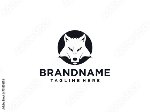 Simple Wolf logo design illustration. wolf logo vector design