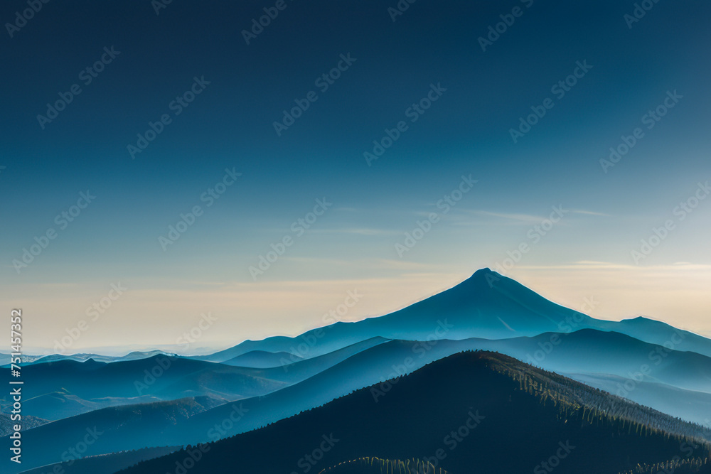 mountains in the morning, nature background