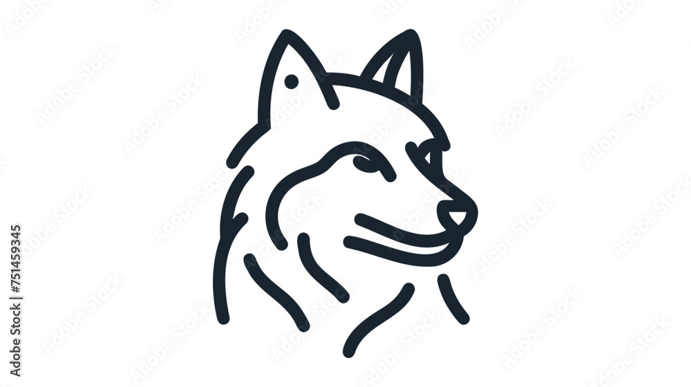 Wolf head icon design. vector illustration on white background.
