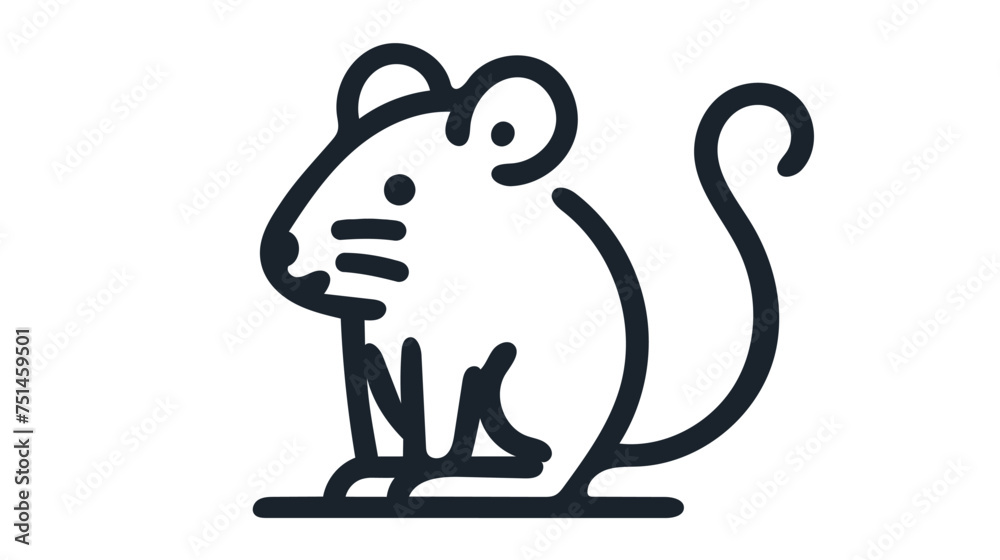 Obraz premium mouse icon, rat, mice vector illustration on white background