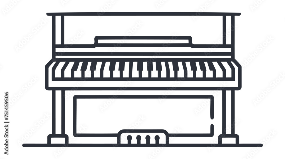 Piano vector illustration on white background Piano vector illustration on white background