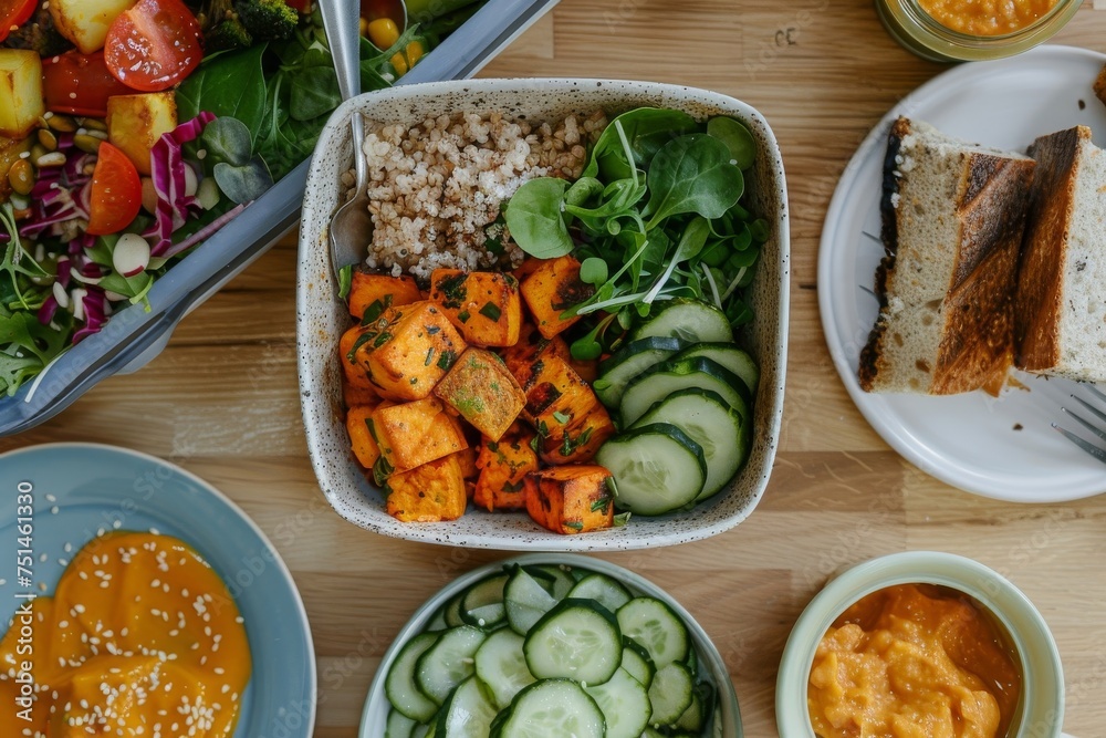Vegan Kids Lunch. Colorful and nutritious vegan lunch options for kids, including fruits, vegetables, sandwiches, and plant-based snacks. Vegan Kids Lunch. Colorful and nutritious vegan lunch options for kids, including fruits, vegetables, sandwiches, and plant-based snacks.