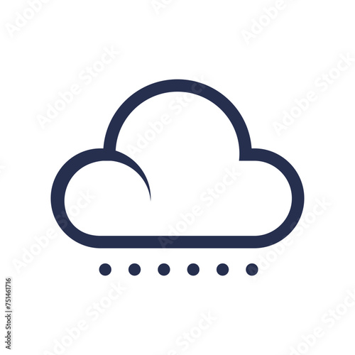 elegant cloud dots computing vector logo design