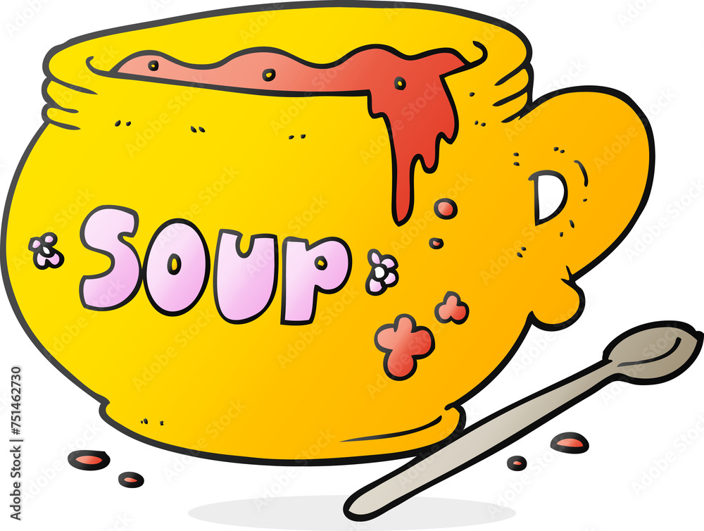 cartoon bowl of soup cartoon bowl of soup