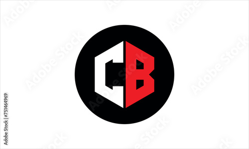 CB initial letter polygon icon gaming logo design vector template. batman logo, sports logo, monogram, falcon, war game, symbol, playing logo, abstract, fighting, typography, icon, minimal, premier 