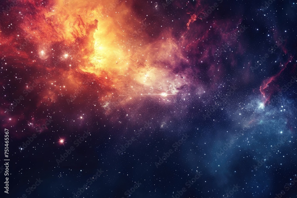 Galactic panorama unfolds captivating stellar colors