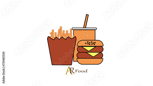 fastfood logo isolate with white background