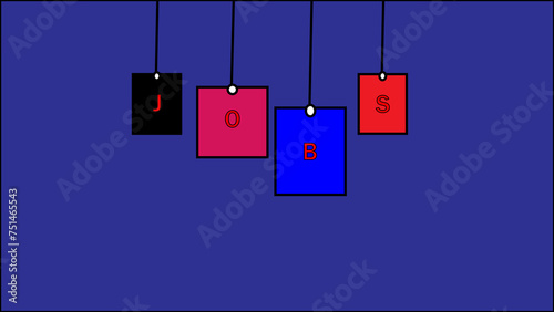 jobs logo isolate with solid colour background