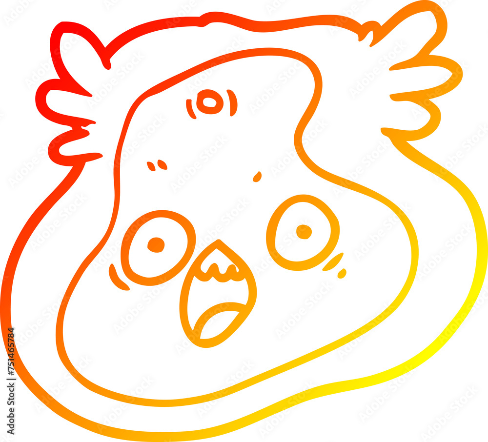 Obraz premium warm gradient line drawing cartoon germ