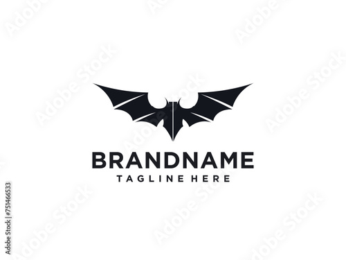 Bat icon illustration on white background. bat logo design vector