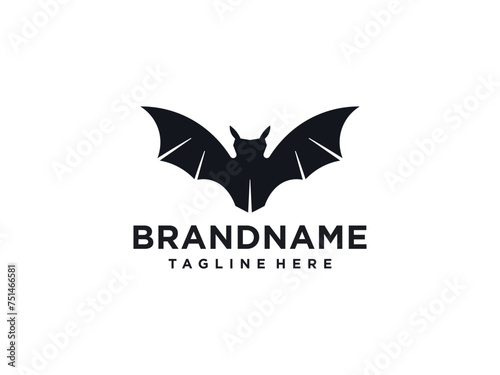 Bat icon illustration on white background. bat logo design vector