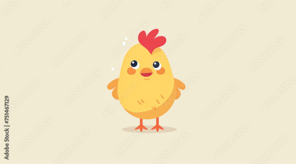 Chicken, illustration and digital art of an animal isolated on a background for poster, post card or printing. Cute, creative and drawing of a cartoon character for wallpaper, canvas and decoration Chicken, illustration and digital art of an animal isolated on a background for poster, post card or printing. Cute, creative and drawing of a cartoon character for wallpaper, canvas and decoration
