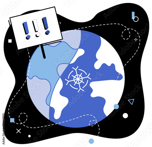 Climate vector illustration. The ecosystems delicate balance necessitates proactive approach to climate and environmental sustainability Global warming is stark testament to repercussions neglecting