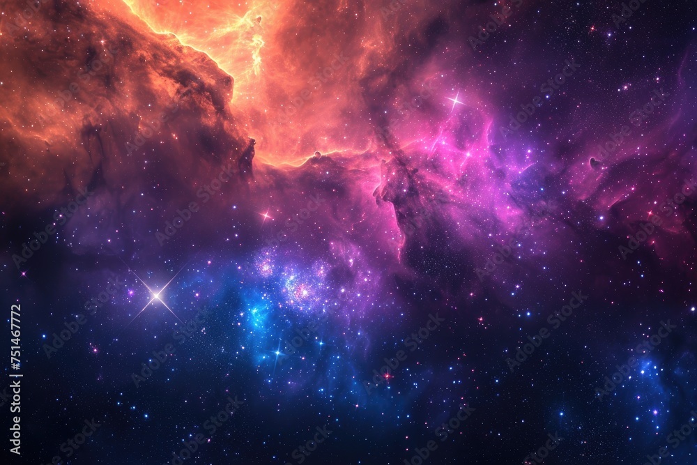 Astronomical wonderland mesmerizes with vibrant cosmic spectrum