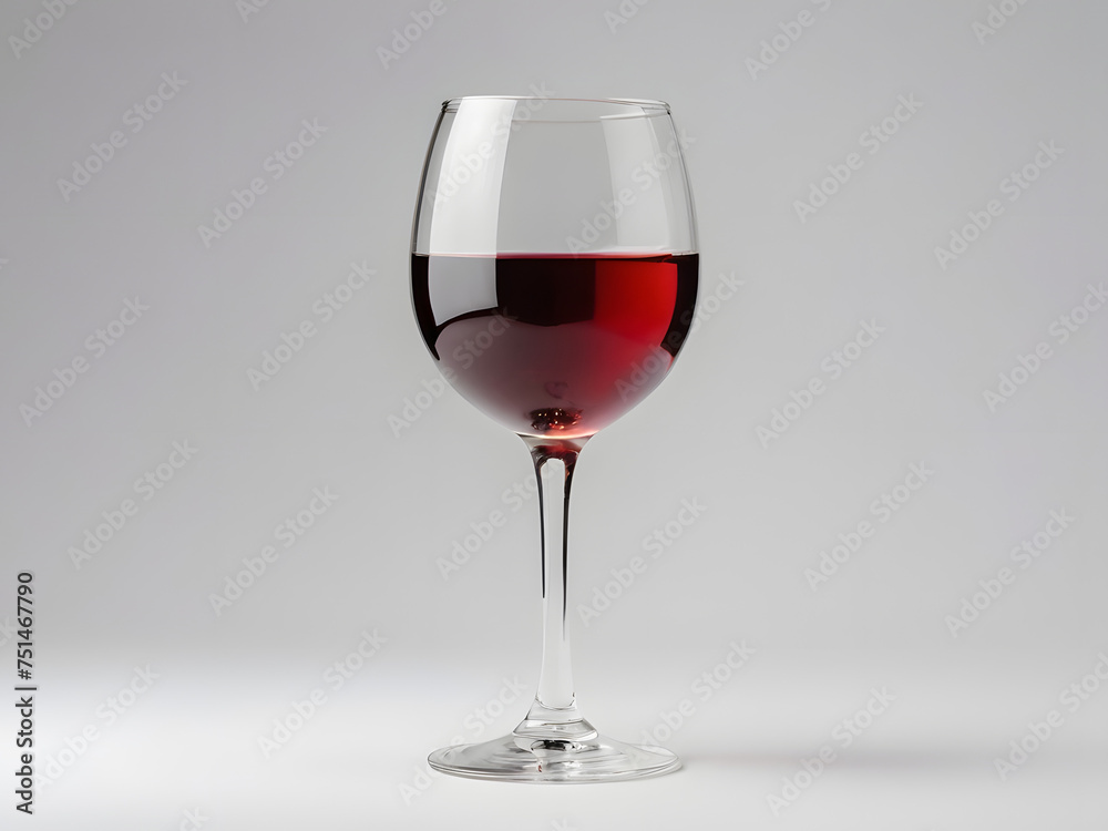 single glass of red wine isolated in white background single glass of red wine isolated in white background