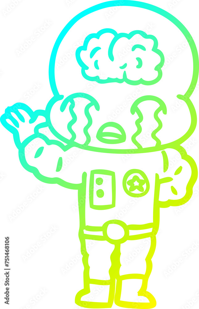 cold gradient line drawing cartoon big brain alien crying cold gradient line drawing cartoon big brain alien crying