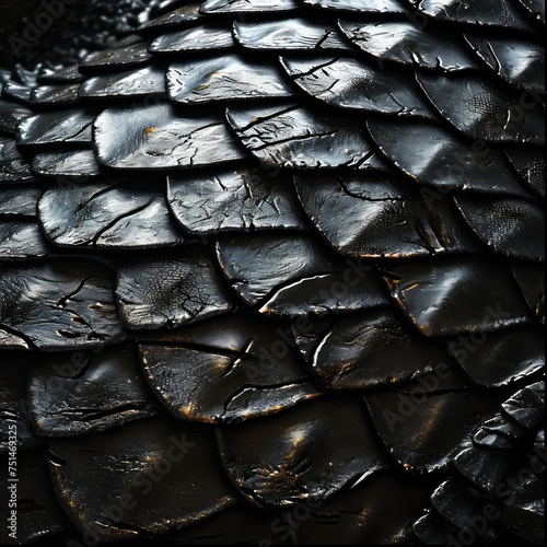 black dragon scale leather texture pattern, realistic looking