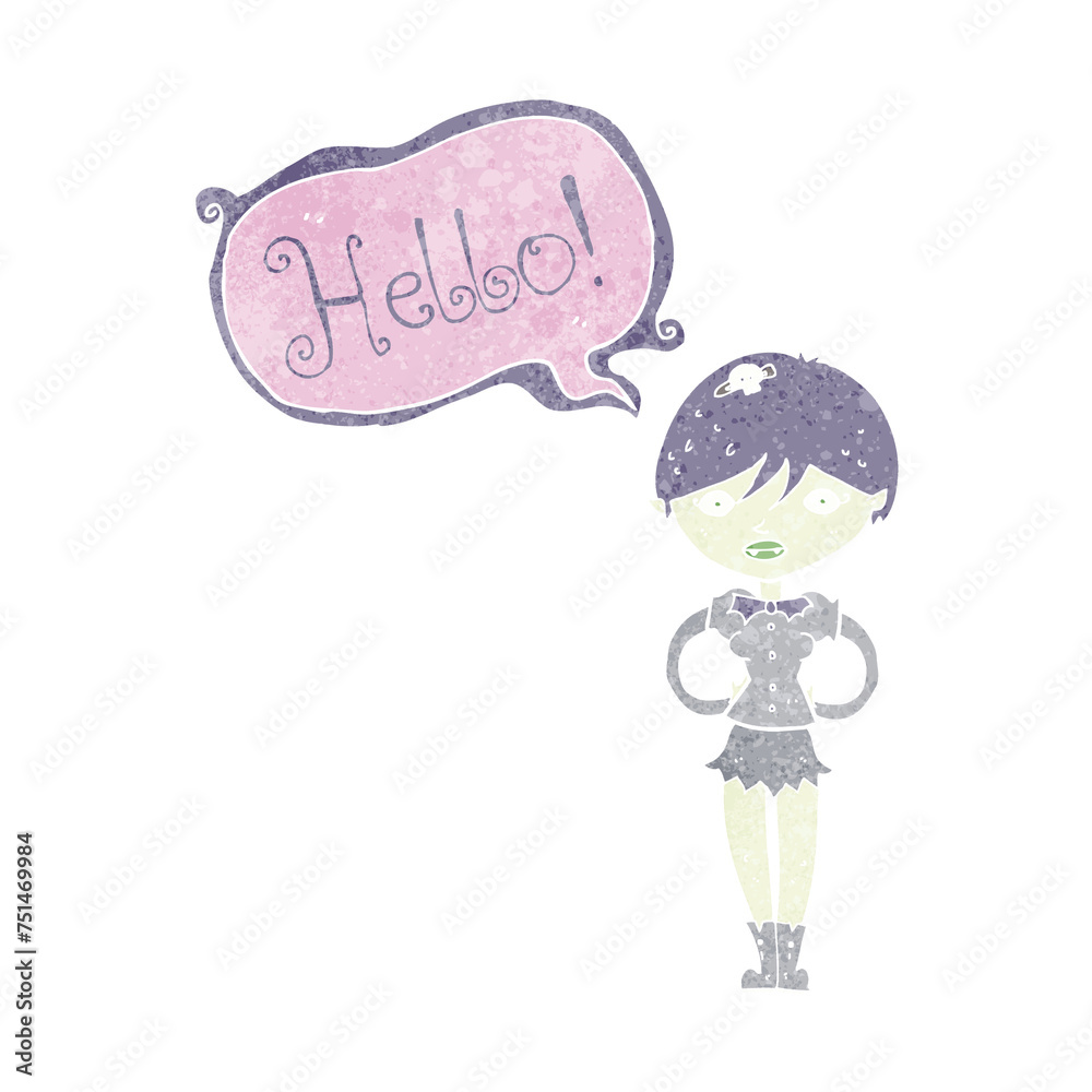 Obraz premium cartoon vampire saying hello