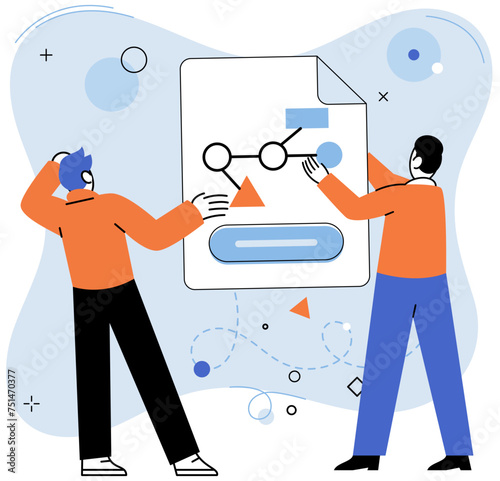 Shared file vector illustration. Access controls and encryption technologies safeguard shared files from unauthorized access Technology plays pivotal role in facilitating seamless sharing and transfer